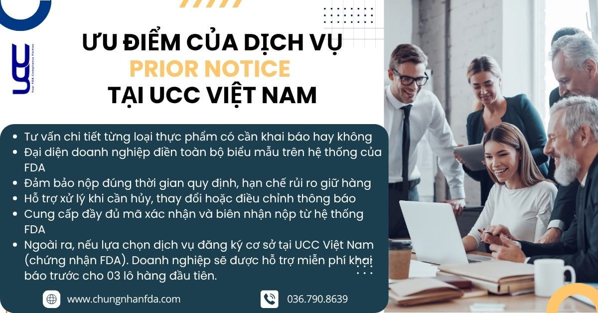 Ưu điểm khi sử dụng dịch vụ Prior Notice tại UCC Việt nam