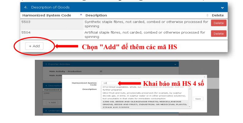 Hướng dẫn khai báo xuất xứ theo cơ chế REX